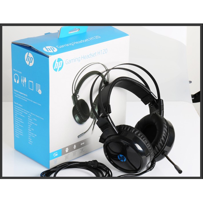 Tai nghe chụp tai Gaming HP H120 màn loa 50mm - Techno/EDM cực tốt (Đen)