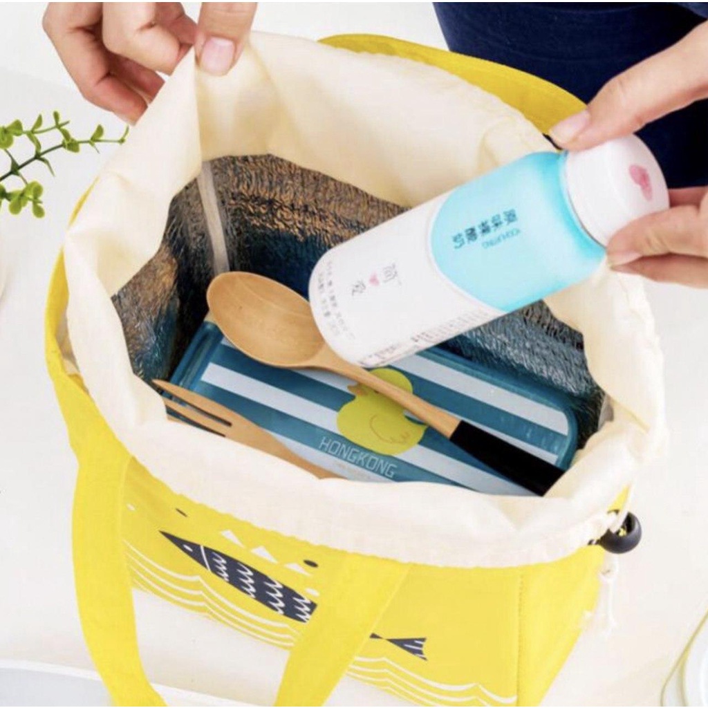 TU2 - Túi đựng cơm giữ nhiệt hình con cá màu sắc đa dạng phong cách trẻ trung quai xách chắc chắn