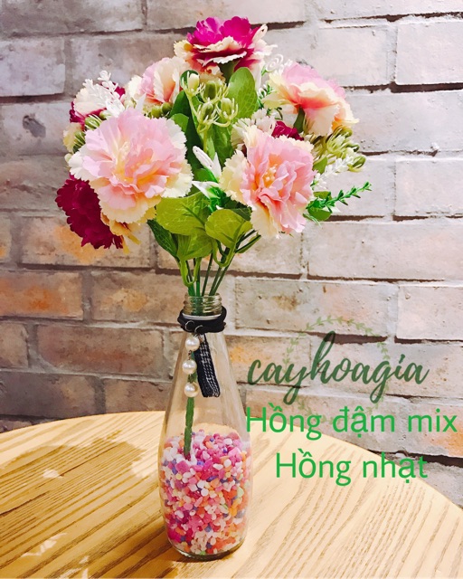 Hoa Giả - Chùm Hoa Phăng mix màu