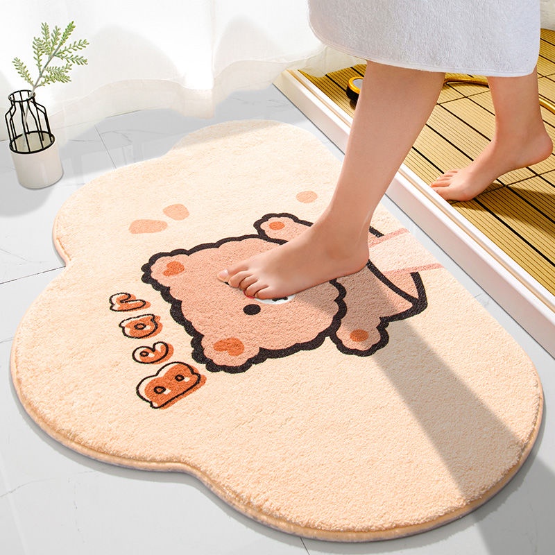 Thảm lót cửa chùi chân Thấm Hút Chống Trượt Họa Tiết Hoạt Hình
