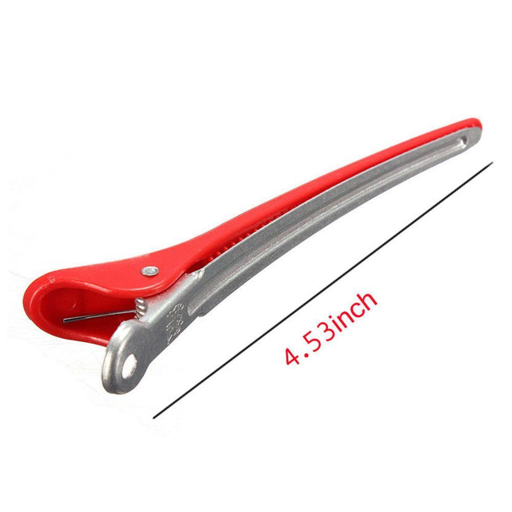 Set 12 Kẹp Tóc Bằng Nhựa Và Nhôm Tiện Dụng Cho Salon Làm Tóc
