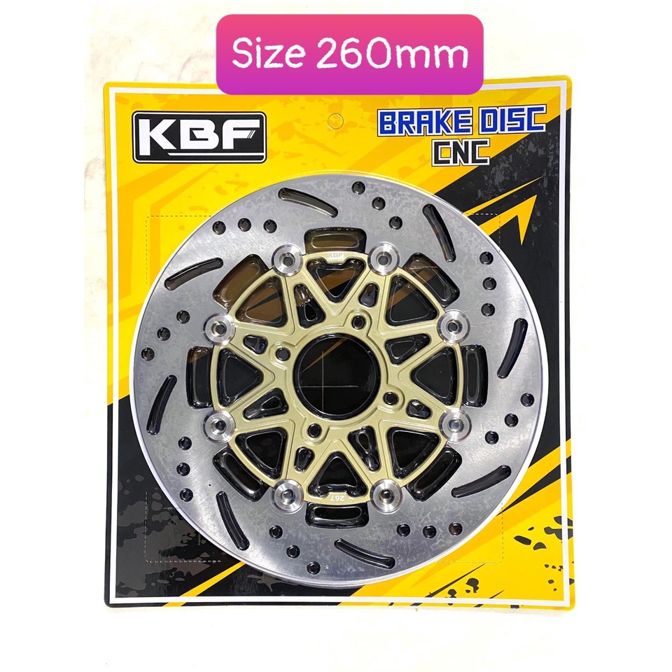 ĐĨA THẮNG PHANH DĨA  TRƯỚC 220MM / 260MM KBF TQ6 RACING