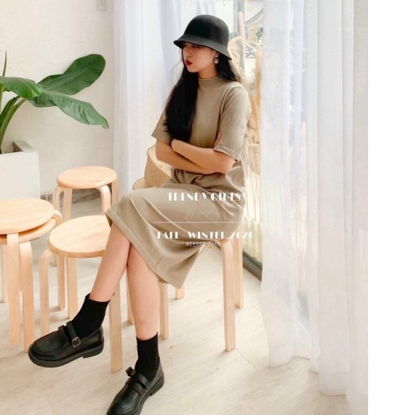 Váy Len Nữ Cổ Lỡ, Đầm Maxi Nữ Dáng Suông Dài Tay Lửng Giá Tốt | BigBuy360 - bigbuy360.vn