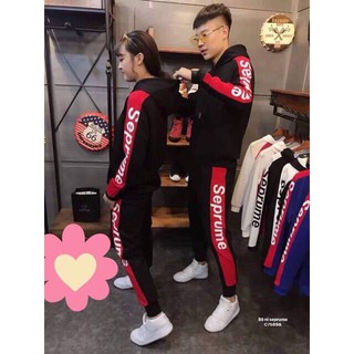 Bộ nỉ thời trang thể thao superme phối .