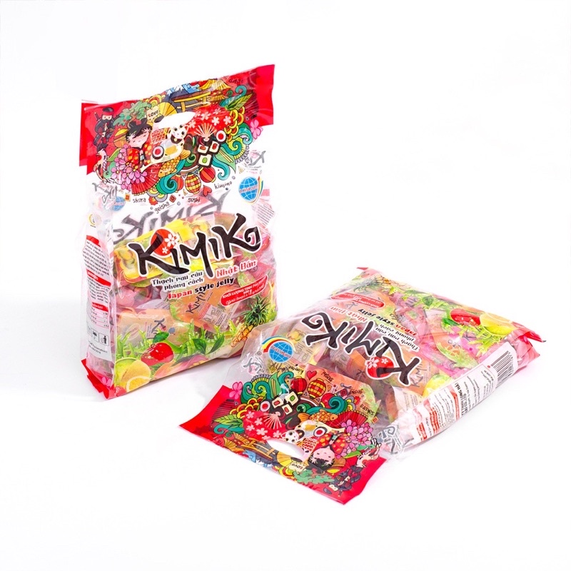 Thạch Rau Câu KIMIKO Long Hải Túi To 990g (55 cái x18g)