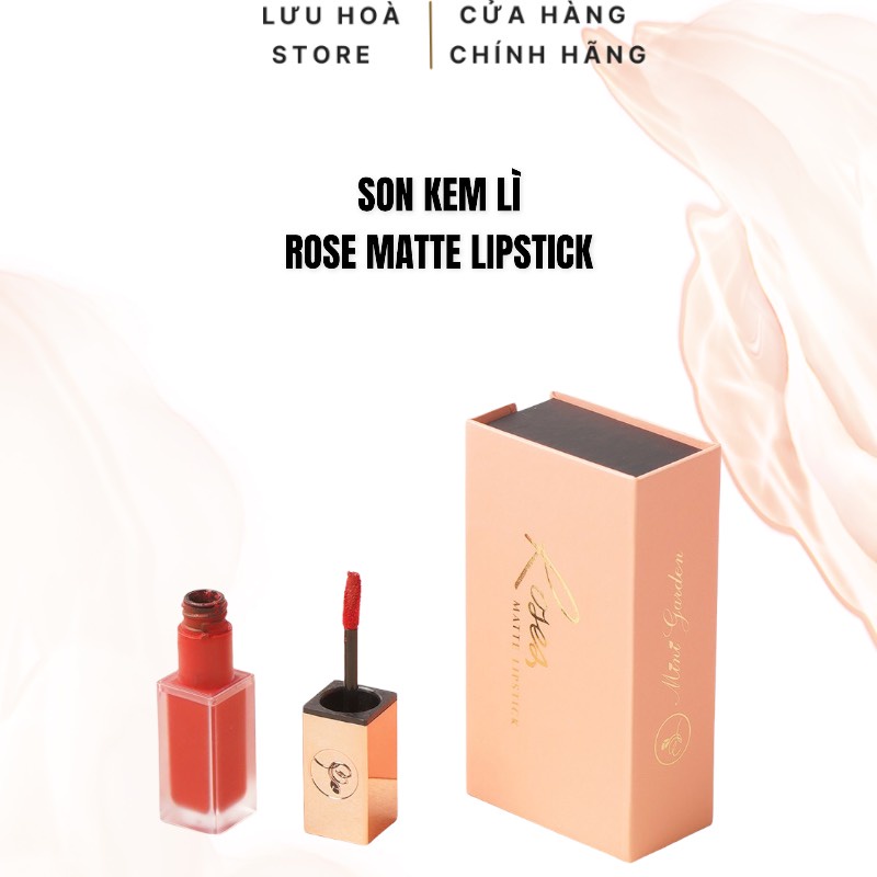 SOM KEM LÌ ROSE MATTE LIPSTICK-MUA 1 TẶNG 1- SIÊU LÌ SIÊU BỀN MÀU