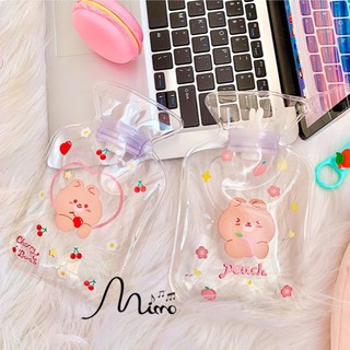 Túi chườm nóng lạnh trong suốt họa tiết gấu đa năng, kích thước 19*12cm
