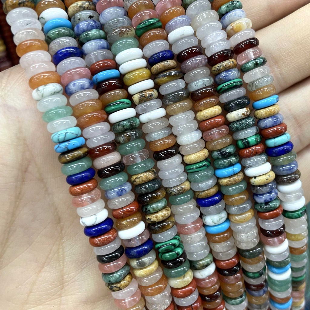 DIY Imitation Loose Spacer Beads  Chuỗi Hạt Đá Thạch Anh  2*6.5mm Dùng Làm Đồ Trang Sức Thủ Công