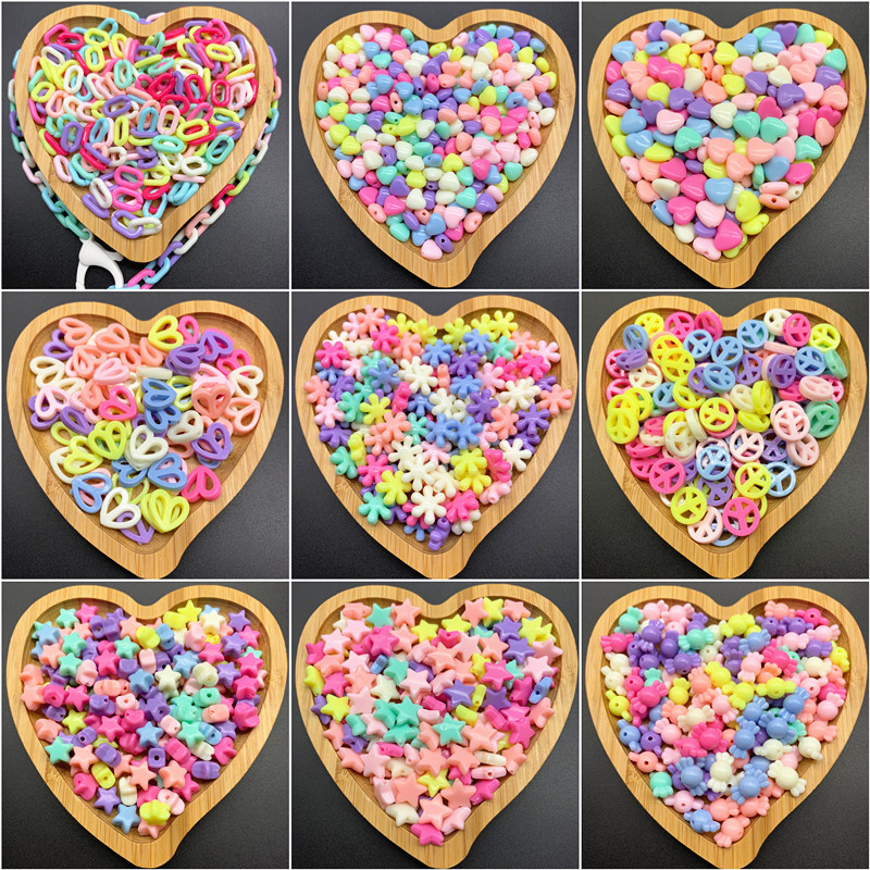 50 cái / gói Hạt acrylic hình dạng không đều