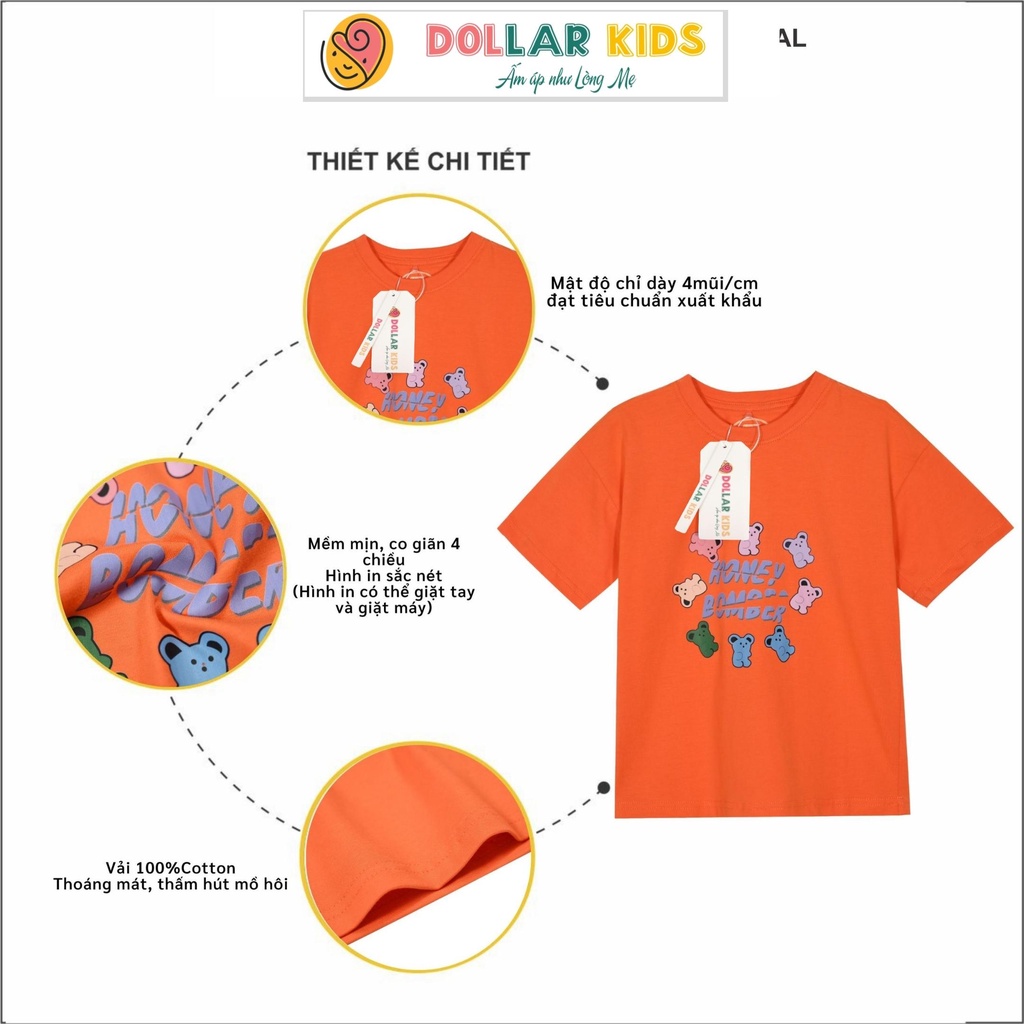 Áo Thun Dollarkids Trẻ Em Nữ Cộc Tay Chất Cotton Đẹp Cho Bé 2 - 12 Tuổi Họa Tiết Dễ Thương