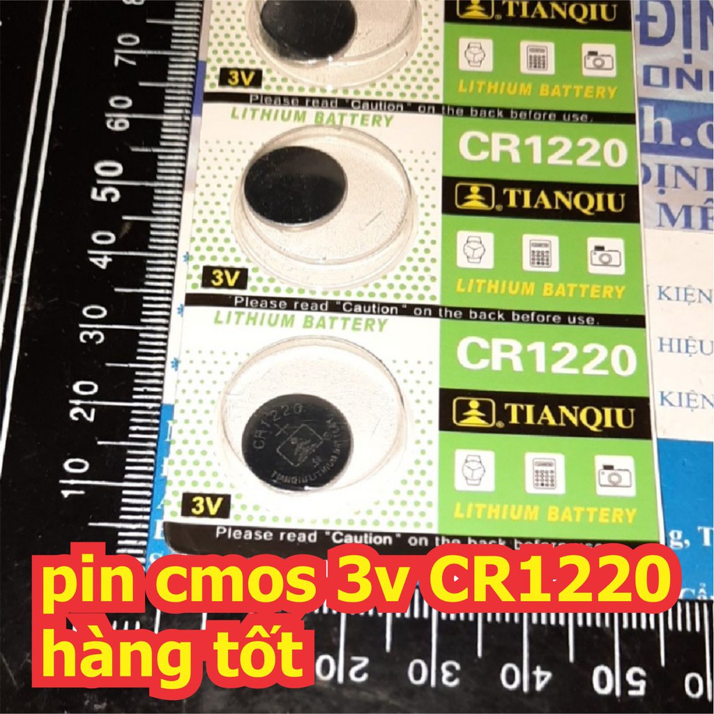 [Mã ELFLASH3 hoàn 10K xu đơn 20K] Pin Cúc Áo CMOS CR1220 3V - Hàng Chính Hãng - Vỉ 4 Viên Pin