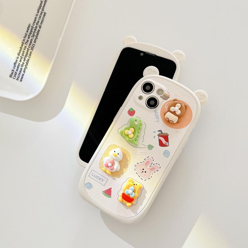 Ốp hình con vật Ốp Điện Thoại Hình Thú Bông Ba Chiều Cho iphone 14 plus 14 pro max ốp lưng iphone 11/12/13/Pro/pro max/xs/xr/xs max/7 plus/8 plus/ốp iphone/ốp ip/