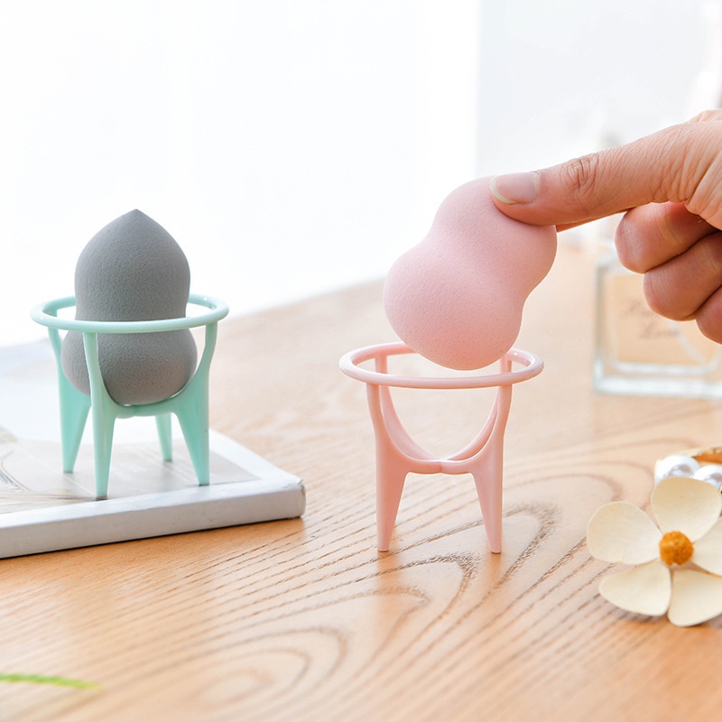 [Hàng mới về] Giá đỡ dùng để đựng mút xốp trang điểm làm đẹp hình quả trứng tiện dụng