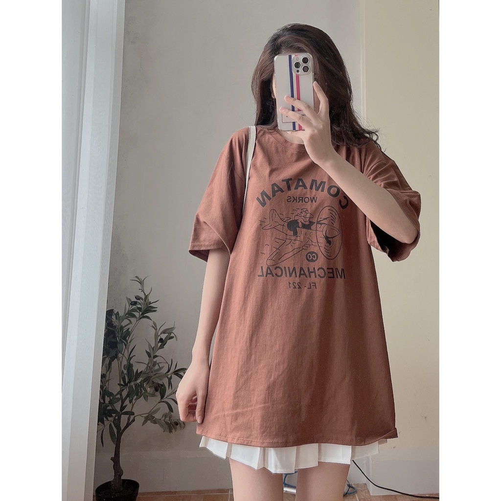 Áo Thun Combatan 3158 PEONYB Unisex [FREESHIP] Phông form rộng tay lỡ in hình vintage cá tính nam nữ Ulzzang