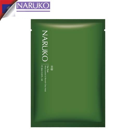 Mặt nạ kiểm soát dầu và mụn trà tràm Naruko hộp nguyên 8 miếng Tea Tree 26ml/m (Bản Đài)