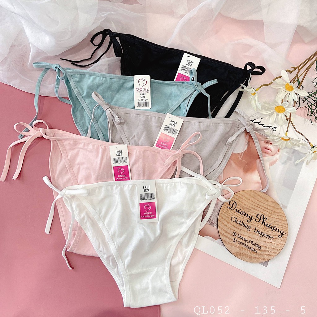 Quần lót nữ cotton cột dây hông sexy - QL052
