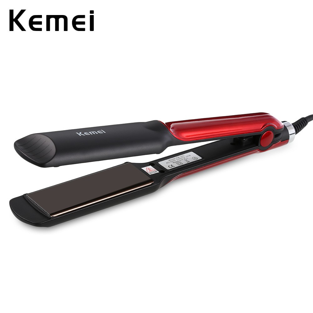 Máy duỗi cho tóc khô/ướt Kemei KM-531 bằng titan giúp tạo kiểu tóc đẹp hợp thời trang