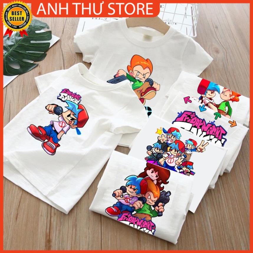 Áo thun friday night funkin boyfriend màu trắng đủ size cho bé trai bé gái SALE 85%