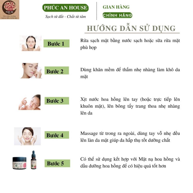 Nước hoa hồng căng bóng da Phúc An House