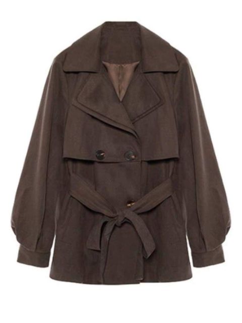 [HÀNG SẴN QUẢNG CHÂU] Áo blazer dáng ngắn áo khoác kèm đai măng tô dáng ngắn chanh xả xịn sò sang trọng | BigBuy360 - bigbuy360.vn