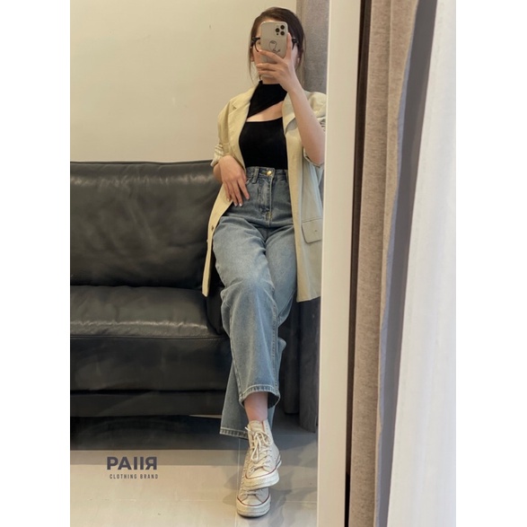 Quần bò ống suông xanh trung Codie Jeans | BigBuy360 - bigbuy360.vn