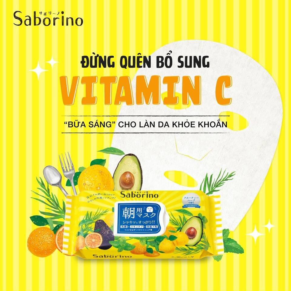 Mặt Nạ Dưỡng Ẩm Buổi Sáng Saborino Morning Facial Sheet Mask