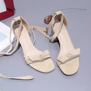 Giày cao gót nơ buộc đế 6cm