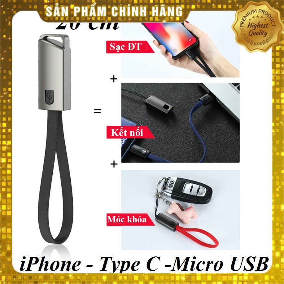 Cáp sạc iPhone Lightning – Type C – Micro USB loại ngắn 20 cm mẫu 2 KIM NHA SHOP