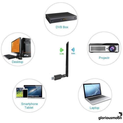 Bộ chuyển đổi Wifi không dây ooo-1200mbps AC1200 2 băng tần 5Ghz USB 3.0 | BigBuy360 - bigbuy360.vn