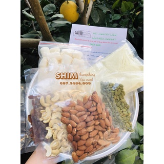 Nguyên liệu tự chọn làm kẹo nougat và bánh thuyền mix hạt
