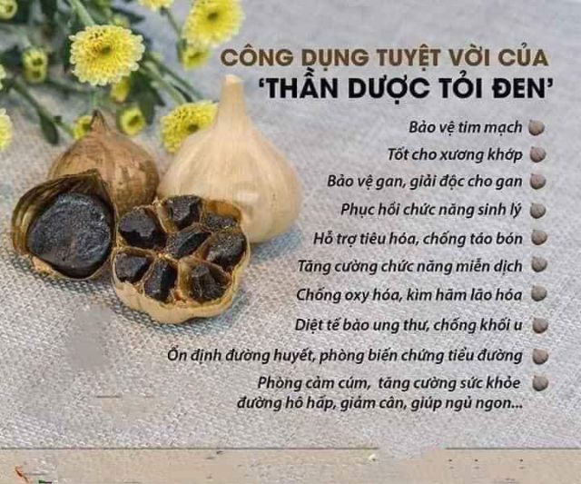 Tỏi đen cô đơn‼️
Tỏi đen sẽ có vị ngọt,ăn dẻo dẻo chứ ko cay như tỏi tươi đâu. Mỗi ngày ăn từ 1 đến 2 tép đã có thể giữ