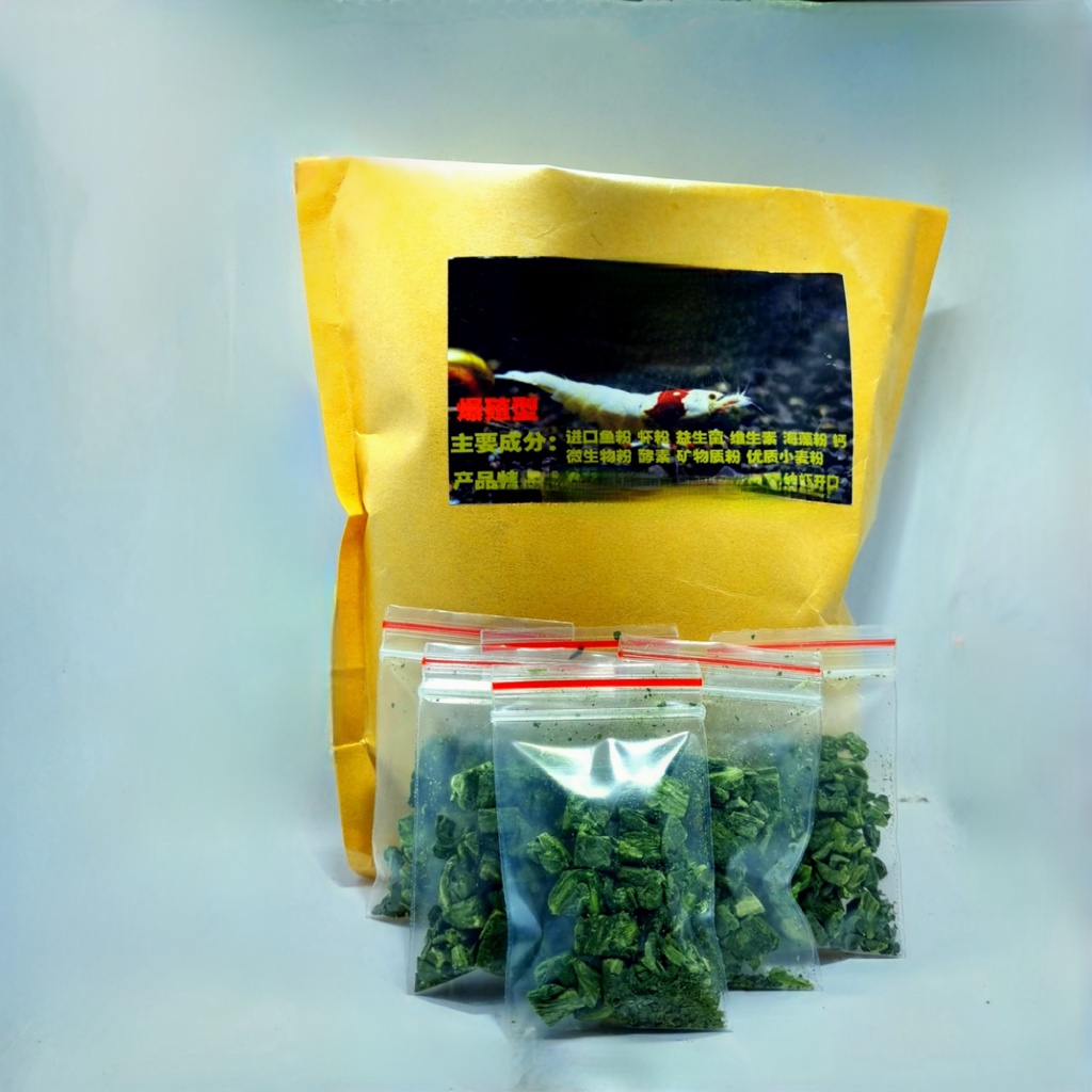 Thức ăn tép cảnh TX - SPINACH - Rau bina sấy lạnh nguyên chất - Rau chân vịt sấy khô