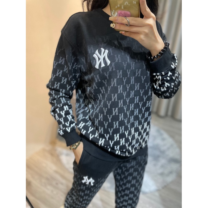 (HÀNG XUẤT XỊN) Áo tay dài &amp; Quần dài M/L/B Monogram Wash Size XS S M Full-tag-code 4 MÀU: Đen, Hồng, Xanh, Tím