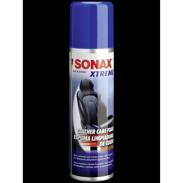 Bọt làm sạch, bảo dưỡng ghế da oto, đồ da, túi xách da 250ml - Sonax xtreme leather foam nanopro