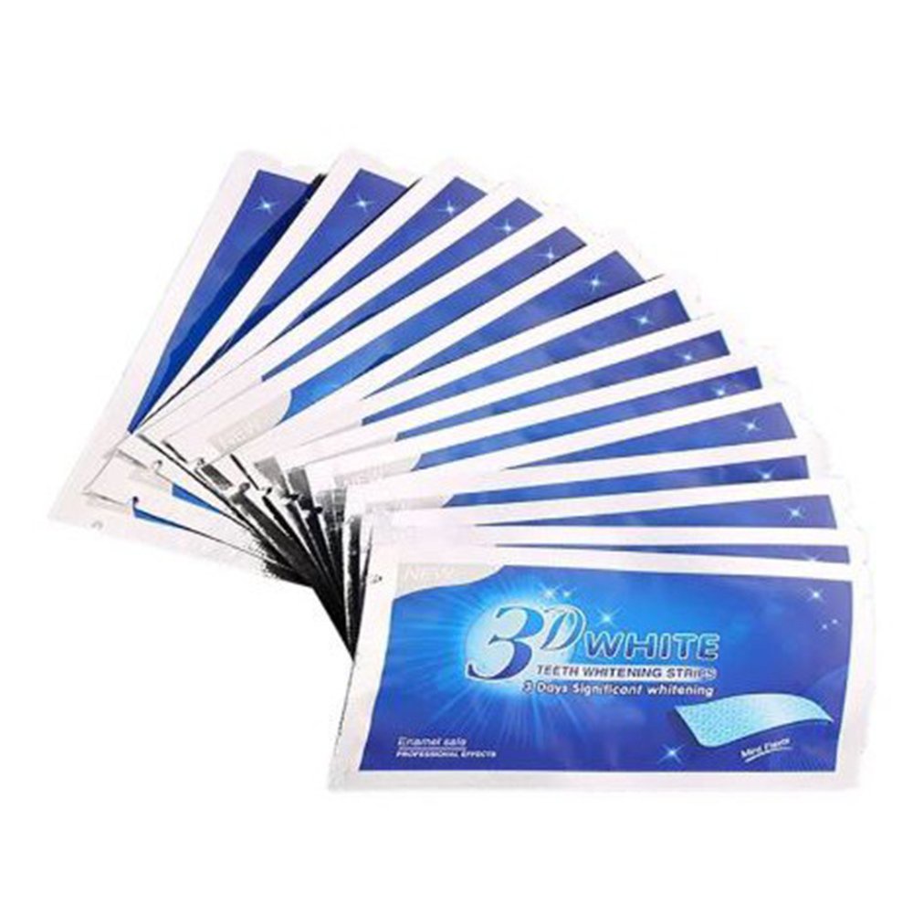 Hộp 7 túi dán hỗ trợ trắng răng 3D White Teeth Whitening Strips dán tẩy trắng răng