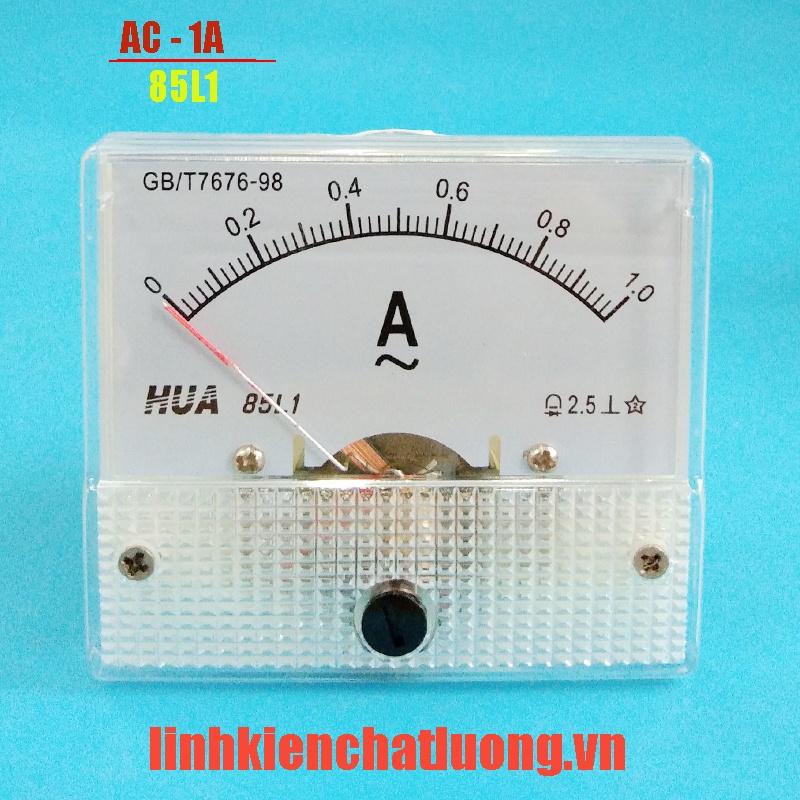 Ampe kế cơ AC 1A 85L1 đo dòng 0-1A chính hãng HUA