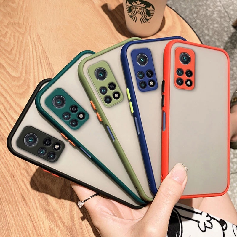 Ốp điện thoại trong suốt nhám chống sốc thời trang cho Xiaomi Mi POCO X4 X3 NFC F3 GT M4 M3 11 Pro 5G