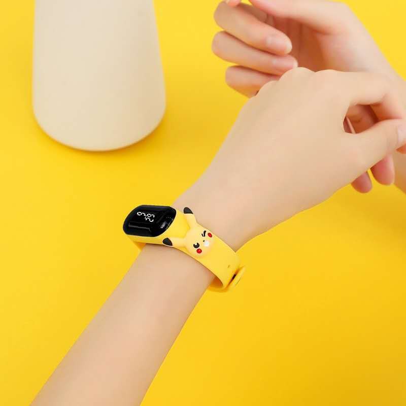 Đồng hồ điện tử LED cảm ứng chống nước dây đeo silicon hoạt hình Mickey Pikachu 18 kiểu tùy chọn | BigBuy360 - bigbuy360.vn