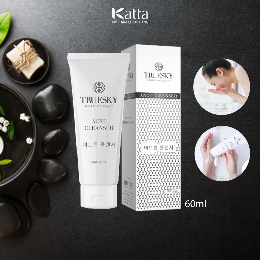 Sữa rửa mặt tạo bọt than hoạt tính làm sạch sâu và ngăn ngừa mụn Ance Cleanser 60ml - Katta