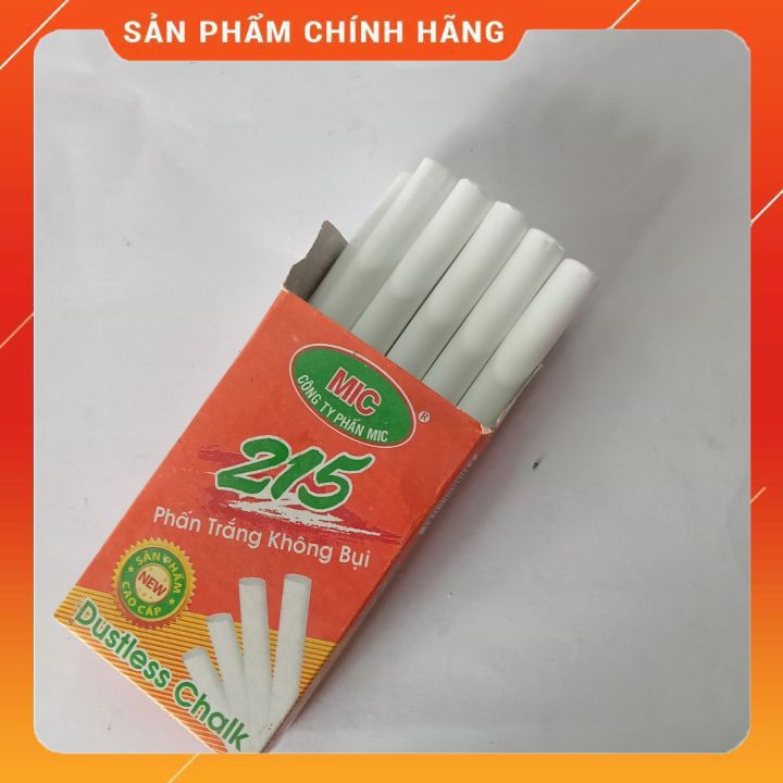 ✅ Phấn Học Sinh - MIC - Phấn Không Bụi MIC - Hộp 10v - Phấn Trắng