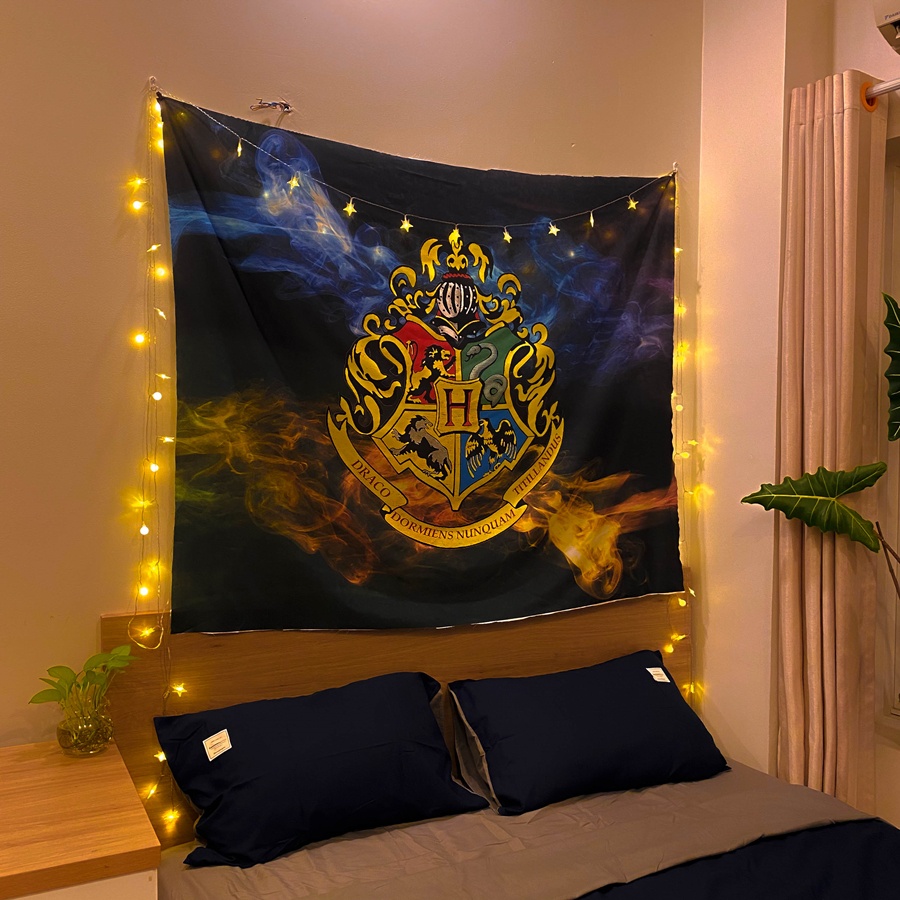 ⚡️Kèm Đèn &amp; MócTrường Phù thủy và Pháp sư Hogwarts trong Harry PotterTranh vải NHÀ MÂYHàng đẹp, chụp thật, sẵn