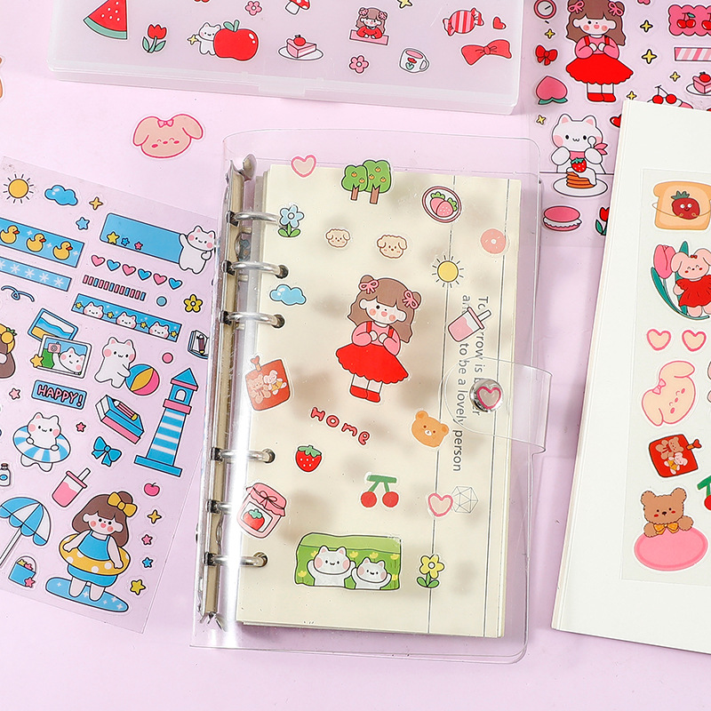 Set 6 tờ nhãn dán trang trí sổ lưu niệm