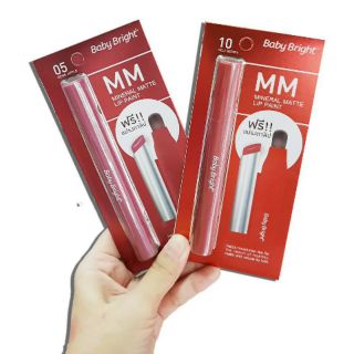 Son Lì + Cọ Thoa Son BABY BRIGHT MM Mineral Matte Lip Paint - Thái Lan