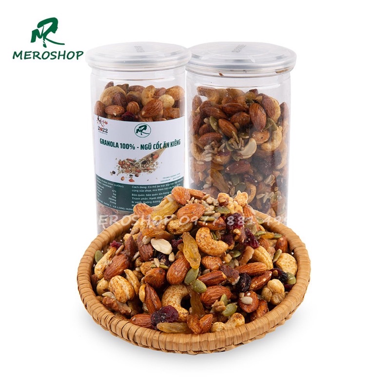 300GRAM GRANOLA - NGŨ CỐC ĂN KIÊNG - có mật ong (lon nhỏ)