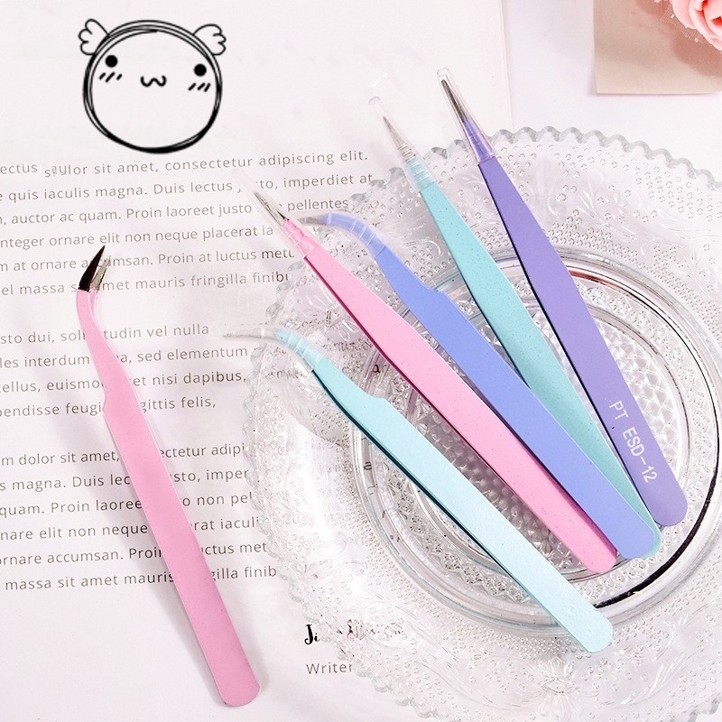Nhíp gắp sticker màu macaron nhíp gắp hình dán hỗ trợ trang trí sổ tay journal