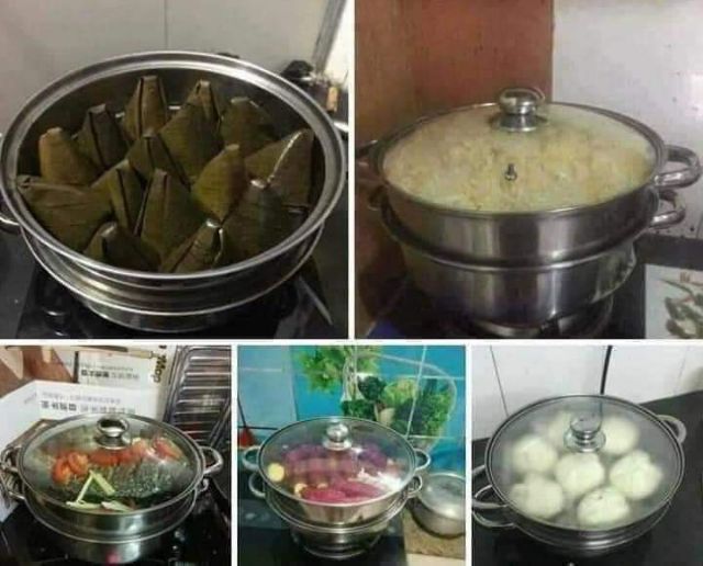 Bộ nồi hấp 2 tầng