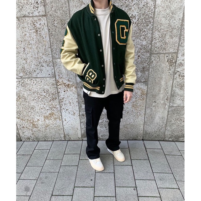 [ Có Video Thật Chất Áo ] Áo Khoác Bomber Jacket Varsity Họa Tiết Thêu - Áo Bomber Nam Nữ Hót Trend