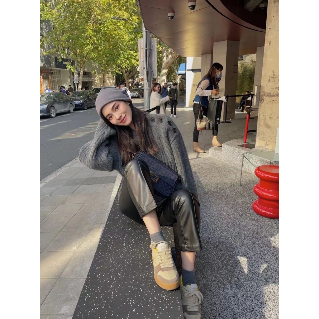 Giày Sneaker Da Lộn Cổ Thấp Thời Trang Cho Nữ