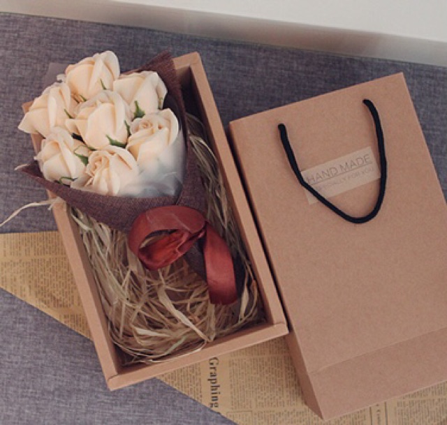 💐Hoa Hồng Sáp 7 Bông Full Box