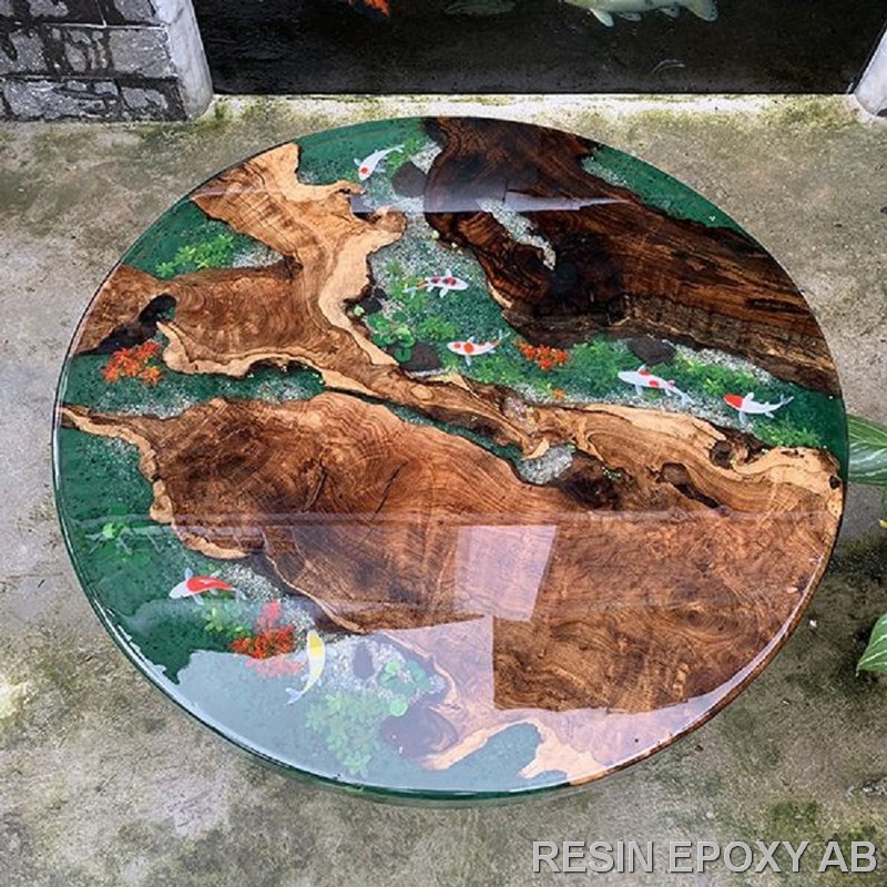 Keo EpoXy Resin Hàn Quốc Trong Suốt 3:1,Làm handmade Đổ Bàn Tranh 3D,Trang Trí Mỹ Thuật